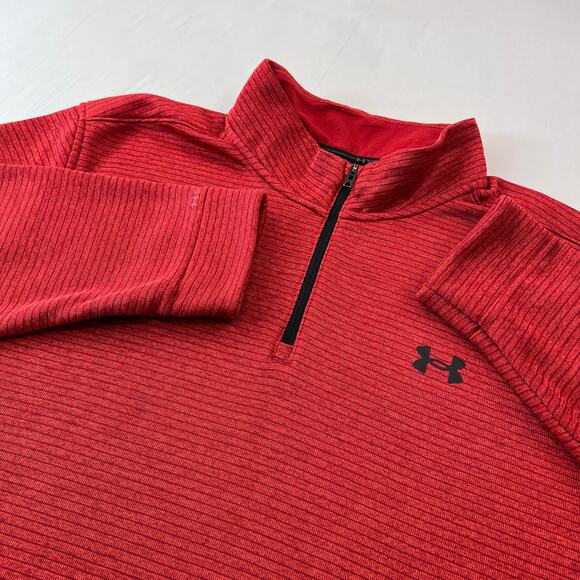 Under Armour Storm Golf 1/4 zip orange Pullover Sweatshirt Men's Size XXL - Picture 7 of 7